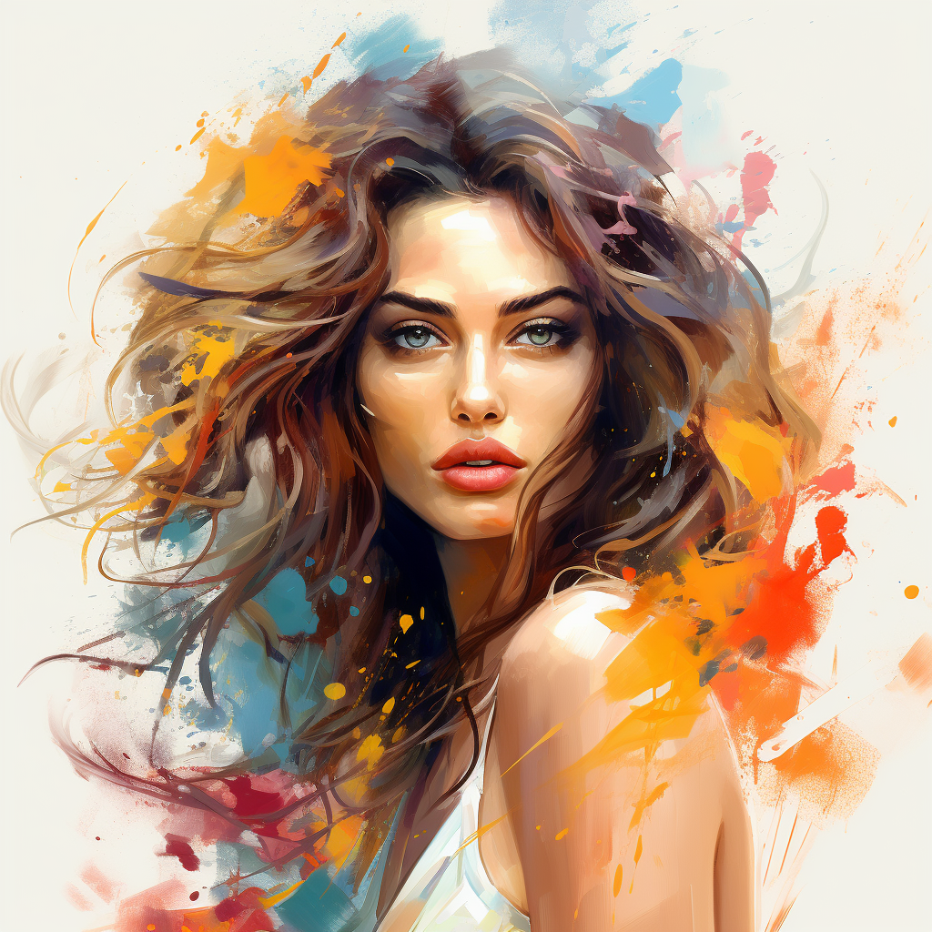 Pretty woman paint stain image 0009