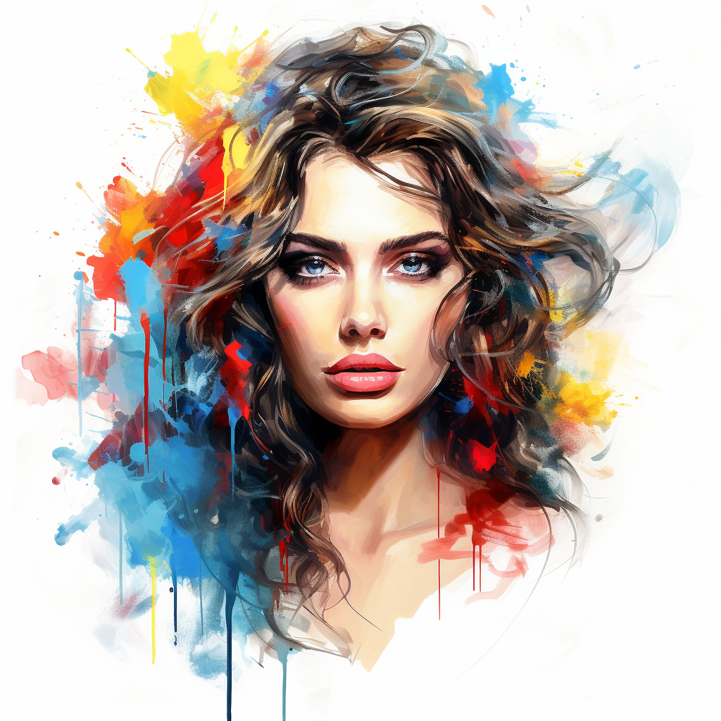 Pretty woman paint stain image 0010