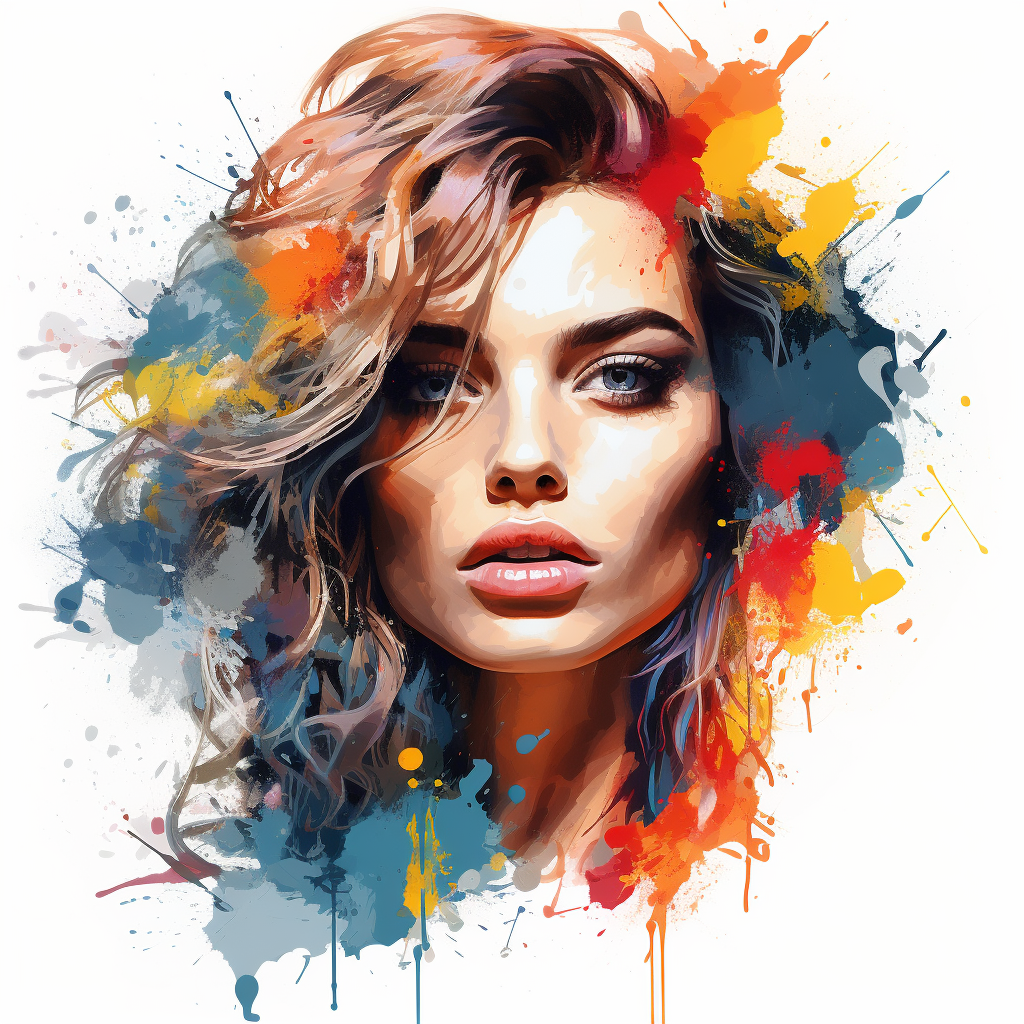 Pretty woman paint stain image 0011